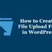 file upload form wordpress