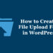 file upload form wordpress