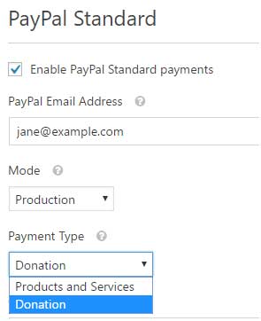 paypal donation form integration