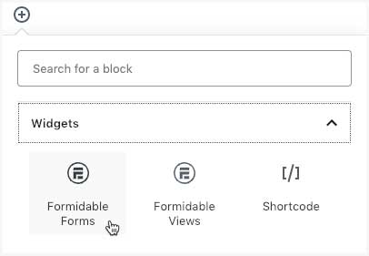 publish form block add form editor