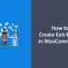 create exit popups in woocommerce
