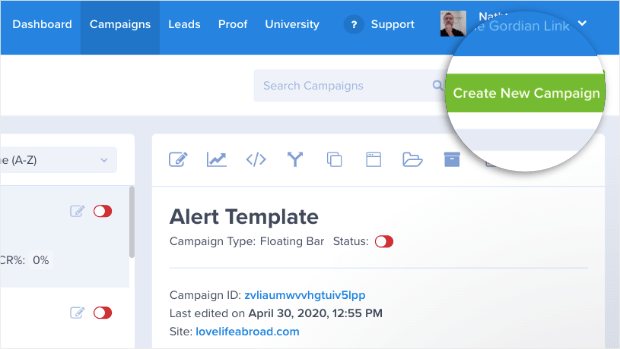 How to Increase Conversions with Easy Multi-Step Popups? Create-a-New-Campaign-OptinMonster